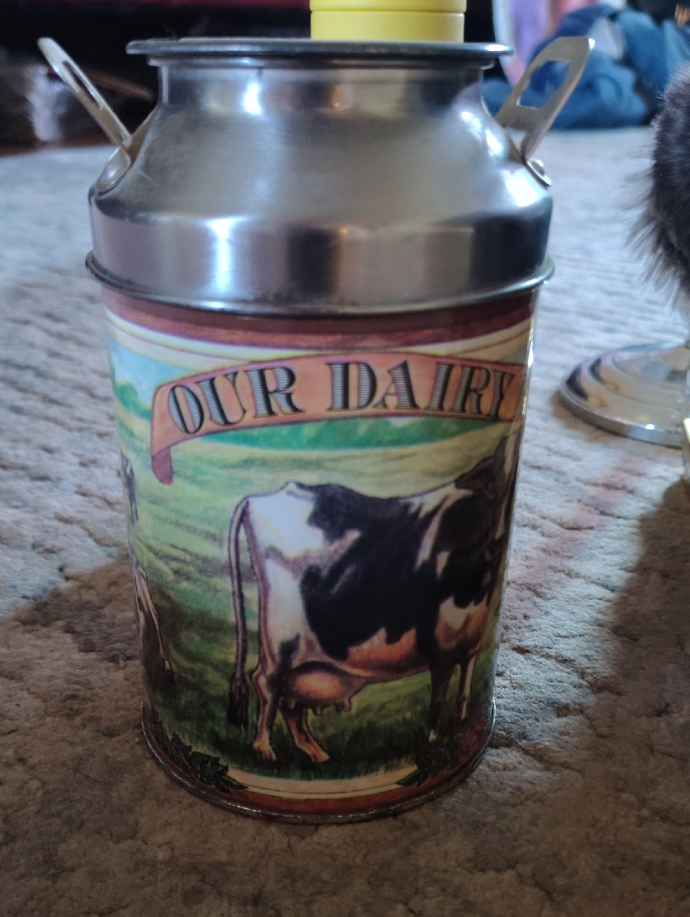 Decorative Metal Canister - Multi-Color